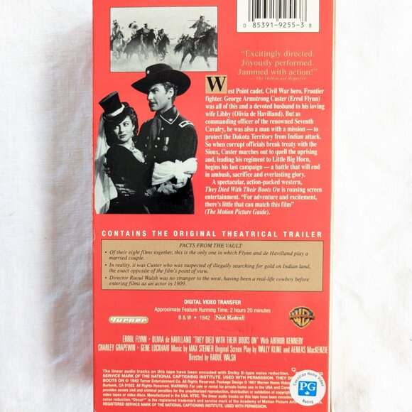 3/$15 They Died with their Boots on (1942) VHS movie Errol Flynn - Picture 4 of 7
